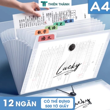Túi Đựng Tài Liệu A4 Nhiều Ngăn – Cặp Kẹp Giấy Tờ, Bài Kiểm Tra Cho Học Sinh, Sắp Xếp Hồ Sơ Gọn Gàng