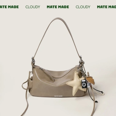 Túi Lọ Lem Hạt Dẻ Cloudy Mate Size 28 Da Pu Cao Cấp - Nữ Tính, Đa Dụng Làm Chơi