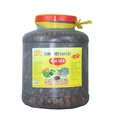 Tương hột Hoa sen bình 5.6kg giá rẻ chỉ 175k giảm từ 210k - Tiết kiệm ngay! Tương hột Hoa sen bình 5.6kg giá rẻ chỉ 175k giảm từ 210k - Tiết kiệm ngay!