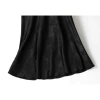 Váy công sở vải lụa jacquard nhăn màu dâu tự nhiên, sang trọng 4