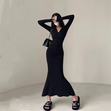 Váy đầm ôm body đuôi cá dài, khóa kéo co giãn, siêu tôn MA33 SP68 - Giá ưu đãi 169k