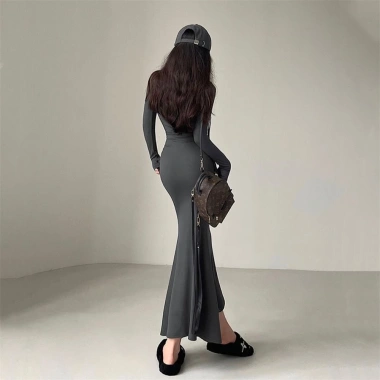 Váy đầm ôm body đuôi cá dài, khóa kéo co giãn, siêu tôn MA33 SP68 - Giá ưu đãi 169k