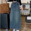 Váy denim nữ retro thu đông ôm body chữ A, edgesraw cao cấp - Giảm giá 247.915đ 5