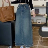 Váy denim nữ retro thu đông ôm body chữ A, edgesraw cao cấp - Giảm giá 247.915đ 9