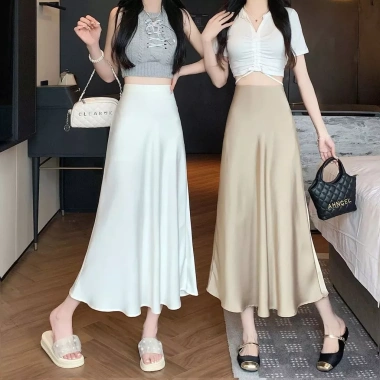 Váy đuôi cá acetate satin nữ mùa hè, phong cách cao cấp, ôm dáng chữ A - mua ngay 2.026