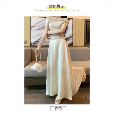 Váy đuôi cá acetate satin nữ mùa hè, phong cách cao cấp, ôm dáng chữ A - mua ngay 2.026