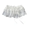 Váy nữ ren ruffle hoa, dây co giãn, phong cách balletcore, phù hợp mặc hàng ngày mùa hè 3