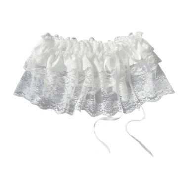 Váy nữ ren ruffle hoa, dây co giãn, phong cách balletcore, phù hợp mặc hàng ngày mùa hè 3 Váy nữ ren ruffle hoa, dây co giãn, phong cách balletcore, phù hợp mặc hàng ngày mùa hè 3
