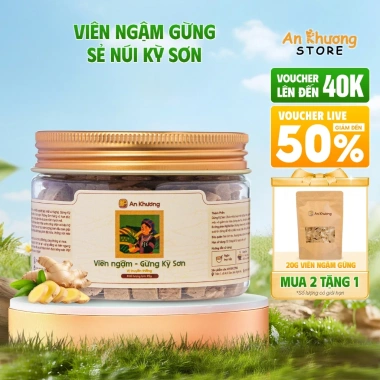 Viên Ngậm Gừng An Khương Tự Nhiên 95g-200g Giá Tốt - Giảm Đau Họng, Vị Cay Dịu