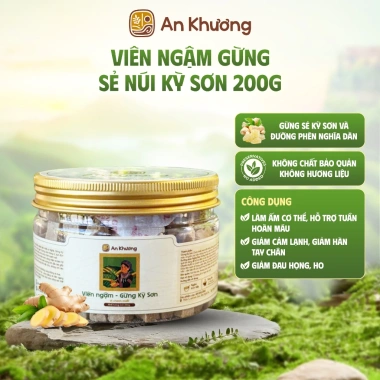Viên Ngậm Gừng An Khương Tự Nhiên 95g-200g Giá Tốt - Giảm Đau Họng, Vị Cay Dịu