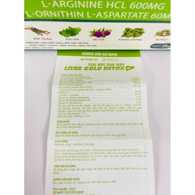 Viên uống Giải Độc Gan Max Liver Gold Detox 60 viên - Bảo Vệ Gan, Mát Gan, Dùng Sáng & Tối, Giảm Giá Đặc Biệt 255k 7