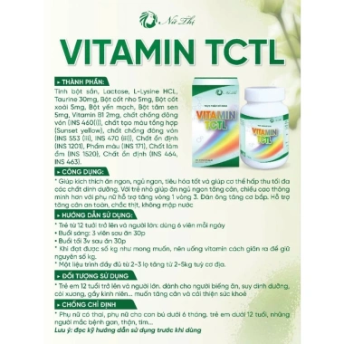 Vitamin TCTL Chính Hãng Nâng Cấp 90V-150V - Giá 279.000đ, Tăng Cường Sinh Lực