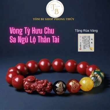 Vòng Chu Sa Ngũ Lộ Thần Tài 5 Vị, Con Tì Hưu - Vòng Đeo Tay Giá 80.000, giảm 17% Vòng Chu Sa Ngũ Lộ Thần Tài 5 Vị, Con Tì Hưu - Vòng Đeo Tay Giá 80.000, giảm 17%