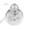 Vòng cổ đồng hồ bỏ túi Vintage Chim ưng cánh Quartz Quà tặng sang trọng 2