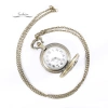 Vòng cổ đồng hồ bỏ túi Vintage Chim ưng cánh Quartz Quà tặng sang trọng 6
