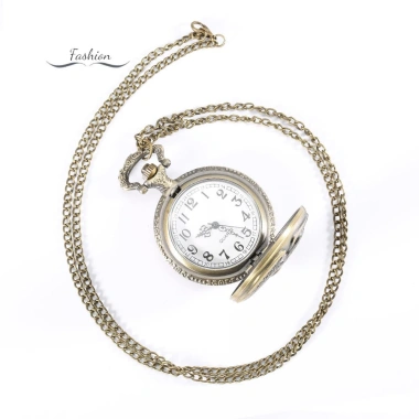 Vòng cổ đồng hồ bỏ túi Vintage Chim ưng cánh Quartz Quà tặng sang trọng