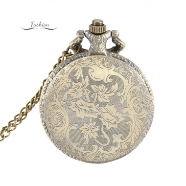 Vòng cổ đồng hồ bỏ túi Vintage Chim ưng cánh Quartz Quà tặng sang trọng