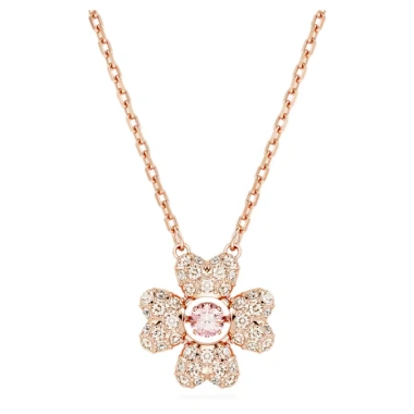 Vòng cổ Idyllia bạc cao cấp tone vàng hồng, dây cỏ ba lá may mắn trắng, kèm hộp - Giá ưu đãi 192k 2