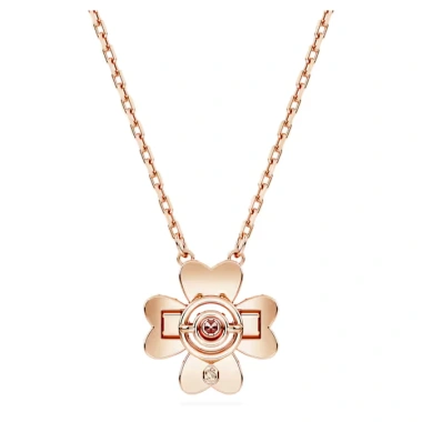 Vòng cổ Idyllia bạc cao cấp tone vàng hồng, dây cỏ ba lá may mắn trắng, kèm hộp - Giá ưu đãi 192k 3