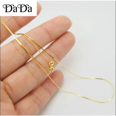Vòng cổ vàng 18k thật, Dây chuyền xương rắn mịn tinh khiết, Thích hợp cho cả nam nữ, làm quà tặng cho bạn bè