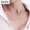 Vòng cổ vàng 18k thật, Dây chuyền xương rắn mịn tinh khiết, Thích hợp cho cả nam nữ, làm quà tặng cho bạn bè 2