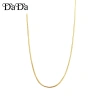 Vòng cổ vàng 18k thật, Dây chuyền xương rắn mịn tinh khiết, Thích hợp cho cả nam nữ, làm quà tặng cho bạn bè 5