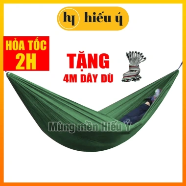 Võng dù siêu nhẹ bền 2m tặng dây 4m - Giường võng gấp gọn giá rẻ 59.000đ