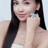 Vòng Tay Bạc Nữ Cao Cấp Hoa Lá Mùa Xuân Chốt Đẩy - Size Tay Thông Dụng Giá 300k 4
