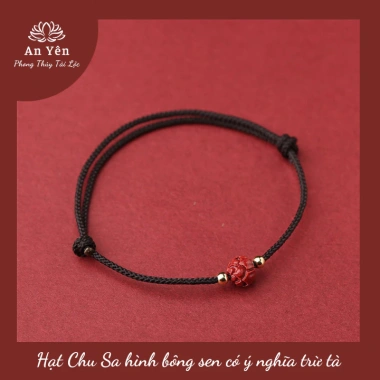 Vòng tay lắc chân chỉ đỏ hạt Sen Chu Sa - Giá ưu đãi 75.000đ