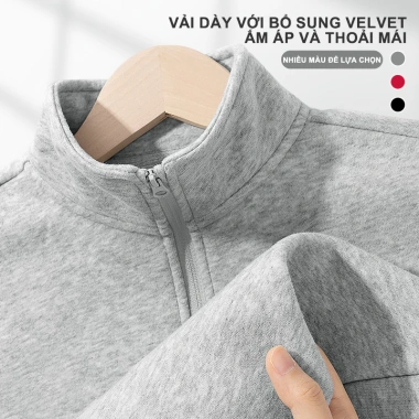 W.G.Q Áo Sweater bé trai, Lớp lót lông cừu phong cách thu đông dày dặn, ấm áp thoải mái khi in, Thích hợp cho trang phục thể thao ngoài trời 5