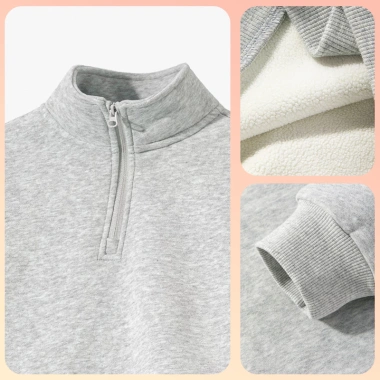 W.G.Q Áo Sweater bé trai, Lớp lót lông cừu phong cách thu đông dày dặn, ấm áp thoải mái khi in, Thích hợp cho trang phục thể thao ngoài trời 6