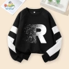 W.G.Q Áo Sweater bé trai, mùa xuân thu phong cách mỏng có họa tiết in, thoáng khí thoải mái Thích hợp cho trang phục thể thao ngoài trời 10