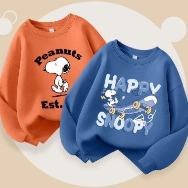 W.G.Q Áo Sweater bé trai, phong cách mùa xuân thu in hợp thời trang, vải mềm mại thoải mái, thích hợp cho trang phục thể thao ngoài trời
