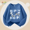W.G.Q Áo Sweater bé trai, phong cách mùa xuân thu in hợp thời trang, vải mềm mại thoải mái, thích hợp cho trang phục thể thao ngoài trời 9
