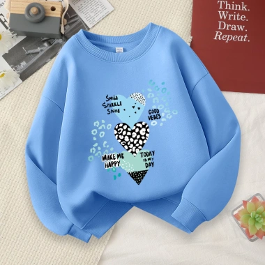 W.G.Q Áo Sweater bé trai, vải mềm thoải mái in hợp thời trang, thích hợp cho trang phục thể thao ngoài trời 2