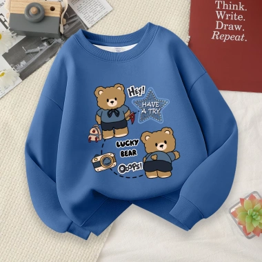 W.G.Q Áo Sweater bé trai, vải mềm thoải mái in hợp thời trang, thích hợp cho trang phục thể thao ngoài trời 10