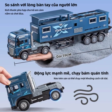 Xe Đồ Chơi Trẻ Em Siêu To 39cm - Âm Thanh Sống Động, Đèn LED Rực Rỡ - Chất Hợp Kim Bền Bỉ Quà Tặng Bé Trai/Gái