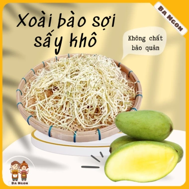 Xoài xanh sấy khô tự nhiên, không chất bảo quản, làm nộm, bánh tráng trộn, gỏi ngon giá 58k
