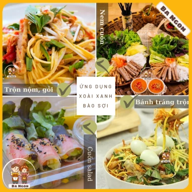 Xoài xanh sấy khô tự nhiên, không chất bảo quản, làm nộm, bánh tráng trộn, gỏi ngon giá 58k 2