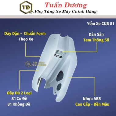 Yếm Xe Cub 50-82 TD Cao Cấp, Bửng Xe Cub Không Đề & Có Đề – 199.000 VNĐ 3 Yếm Xe Cub 50-82 TD Cao Cấp, Bửng Xe Cub Không Đề & Có Đề – 199.000 VNĐ 3