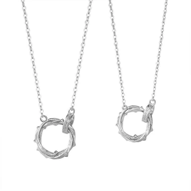Youtang new thorn rose cặp đôi vòng cổ nam và nữ mặt dây chuyền cá tính thời trang 4