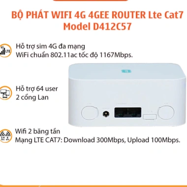 ZTE F50 WiFi 4G/5G: 1.6Gbps, Kết nối 10 thiết bị, 2 băng tần - Giảm giá 1.4 triệu