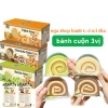 1 thùng 2kg 24 bánh cuộn 3 vị trà xanh, sô-cô-la, bông lan mềm - giá 314.888 VND