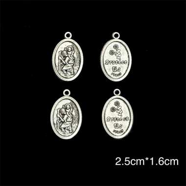 10 Bạc Thánh Christopher Kim Loại – Vòng Cổ, Vòng Tay, Thẻ Dây Chuyền Hợp Kim, Giá 68.200 VND 5