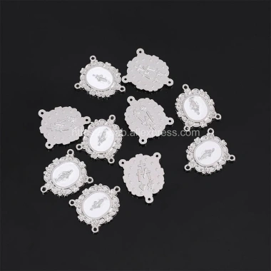 10 Đầu Nối Đức Mẹ Cổ Điển - Trung Tâm Bạc Cổ Đẹp Cho Vòng Tay DIY Ưu Đãi 101.750₫