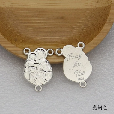 10 Kim Loại Phát Hiện Mân Côi Kết Nối St Joseph Centerpiece DIY Vintage Vòng Cổ & Tay - Giá 74.800₫ 5