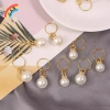 10 Ngọc Trai Đan Stitch Markers Đẹp Mặt Dây Chuyền Dụng Cụ DIY Quà Tặng 3
