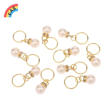 10 Ngọc Trai Đan Stitch Markers Đẹp Mặt Dây Chuyền Dụng Cụ DIY Quà Tặng 4