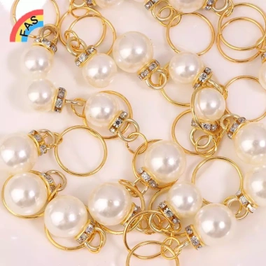 10 Ngọc Trai Đan Stitch Markers Đẹp Mặt Dây Chuyền Dụng Cụ DIY Quà Tặng 6