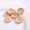 10 nút gỗ tròn viền nét đứt màu nâu kem giá ưu đãi 21.000đ, thích hợp trang trí nội thất 2